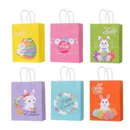 -Wrap regalo 4pcs sacche di pasquali Colorful Candy Cookies Packaging for Kids Birthday Party Supply Crafts Decorazioni