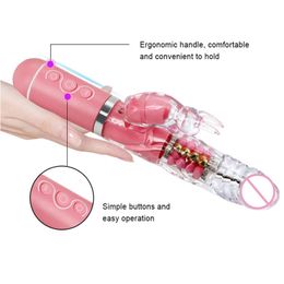 360 Swing Rabbit Vibrator 12 Speeds Dildo G-spot Vagina Massager Female Masturbation Dildos Penis sexy Toys for Women