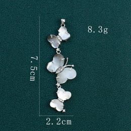 Colares pendentes de alta qualidade Shell preto Butterfly Long Mãe de Pearl MOP elegante colar de festa Vestido Mulher Acessórios de joias Giftpen