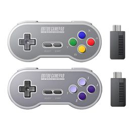 gamepad 8bitdo UK - 8BitDo SF30 SN30 2.4G Gamepad Wireless Game Controller Retro Joystick With NES Receiver For SNES And S-FC Classic Edition Controll292g