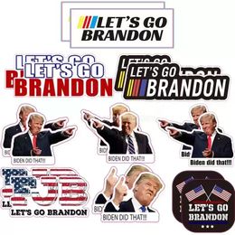 Party Favor Lets Go Brandon Flags Sticker For Car Trump Prank Biden PVC Stickers