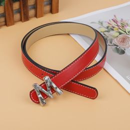 Belts Fashion Leather Waist Strap Belt High Quality Women Thin Sliver W Buckle Female Ladies Waistband Jeans DressBelts Smal22