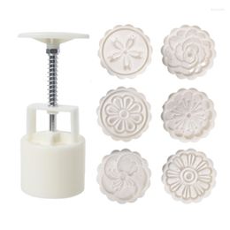 Baking Moulds Plastic Mooncake Mould 75g Cherry Blossoms Stamp Biscuit Cookie Cutter Mould DIY Tool For Mid-Autumn Festival