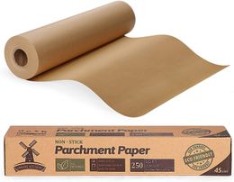 NEW Unbleached Parchment Paper for Baking 15 In X 200 Ft 250 Sq Ft Baking Paper Non-Stick Parchment Paper Roll for Baking Cooking Grilling Air Fryer and St