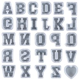 Silicone Alphabet Mould 26 Capital Large Letter Craft Tools 3D Numbers Crystal Epoxy Resin Mould DIY