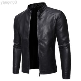 And Autumn Men Jacket Fashion Trend Korean Slim Fit Casual Men Leather Jacket Motorcycle Jacket L220801