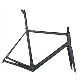 OEM Lightweight Road Bike Frame FM066 Full Carbon Fibre T1000 BSA Bottom Bracket Metal Grey Paint