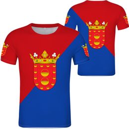 Lanzarote flag t shirt diy free custom spain sports team clothes Men women Joker Fashion Loose O neck Tees Top 220616