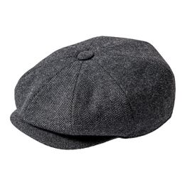 Berets Sboy Caps S Fashion Men Wool Blend Flat Cap 8 Pane Hat Driving Hats With Button Front Gatsby For MaleBerets