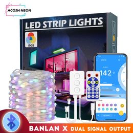 led string remote UK - Strings 200 LEDs String Lights Fairy With RF Remote Control Bluetooth 132 Dynamic Mode Copper Wire For BedroomLED LED