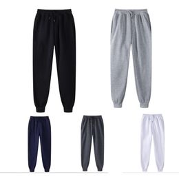 Uomini e donne pantaloni casual invernali moda coreana tailleur pantalone da jogging autunno nero bianco pantaloni sportivi tinta unita pantaloni sportivi giornalieri 220330