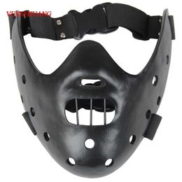 VEVEFHUANG Film Movie The Silence Of The Lambs Hannibal Lecter Resin Masks Masquerade Halloween Cosplay Dancing Party Props Half 200929