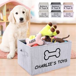 Personalised Toy Basket Free Print Pet Box Custom s Cat Storage Baskets For s Toys Clothes Shoes Dog Supplies 220622