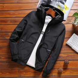 MANTLCONX Spring Men Oversized Hooded Jacket Coat Fashion Jacket Men s Hooded Casual Jackets Male Coat Thin Outwear LJ201013