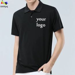 Customizedprinted DIY polo shirt for men and women with printed picture shortsleeved advertising shirt 220609