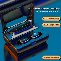 H60 Wireless Earphones Touch Control Led Display Headphone In-ear BT Stereo Headphones Sport Waterproof Noise Reduction Earbuds with Mic for Android IPhone