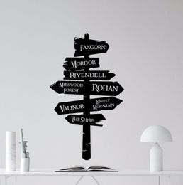 Wall Stickers Road Sign Sticker Creative DecorationWall Poster Removable Movie DecalWall StickersWall