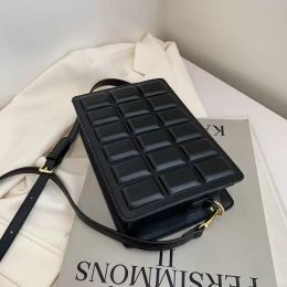 Cube Design Chocolate Pattern Women Box Bag Luxury Women Famous Brand Small Crossbody Bag 2021 Fashion PU Leather Shoulder Bags