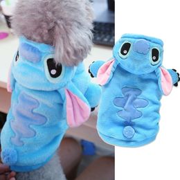 Cute samoyed dog clothes Winter Blue Pink Pet Big Large Animal Costume For Cat Warm Coat Pyjamas XS 7L Outfit Two Leg Vest Y200330