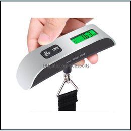 Tool Parts Tools Home Garden Portable Fashion Lcd Display Electronic Hanging Digital Lage Weighting Scale 50Kg*10G 50Kg /110Lb Weight Scal