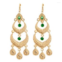 Dangle & Chandelier Moroccan Style Earrings For Women's Wedding Party Jewellery Earring Set With Rhinestone Droplet ShapeDangle