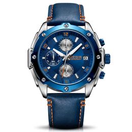 Automatic fashion Watch Mens Multi-function Stainless Waterproof Complete Calendar Military Automatic Watches Montre Relogio T200311L1