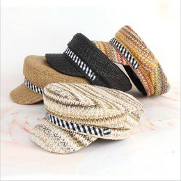 Ball Caps Spring Paper Straw Women Cap Flat Top For High Quality Cool Nice Beautiful Button WomenBall