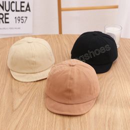 Summer Baby Boy Baseball Cap Cotton Soft Brim Baby Hat Solid Color Kids Girls Snapback Sun Hats