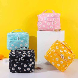 Cosmetic Bags & Cases new Korean square printing multi-functional nylon lar 220823