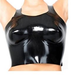 latex suits vest with belt body wear big breast sexy bra top sling multi style 210401