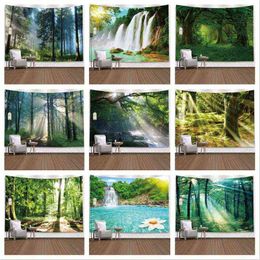 Landscape Tapestry Beautiful Natural Forest Print Large Wall Cloth Spread Beach Towel J220804