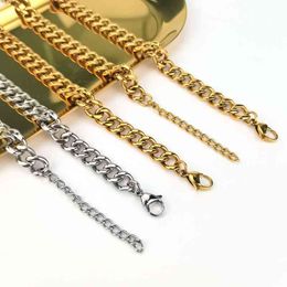 Titanium steel Cuban hip-hop Necklace 9mm wide punk men and women personality thick chain sweater chain stainls steel neck chain4F85