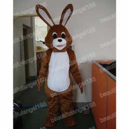 Halloween brown rabbit Mascot Costume Top quality Cartoon Plush Anime theme character Christmas Carnival Adults Birthday Party Fancy Outfit