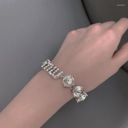 Beaded Strands 2022 Letter Rhinestone Full Diamond Bracelet Zircon Large Diamonds Sweet And Light Luxury Kent22