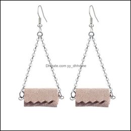 Dangle Chandelier Earrings Jewellery Pu Leather Toilet Paper Roll Drop Necklace Creative Towels Pendant Dhm9M