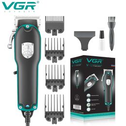 VGR Hair Cutting Machine Professional Clipper Electric Wired cut Barber Home Trimmer for Men V 123 220712