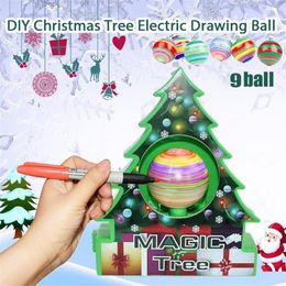 Magic Tree DIY Christmas Machine Decoration Kit Electric Painting Xmas Decorations Gift Y201020