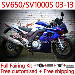 Body Kit For SUZUKI SV1000 SV650 SV-650 SV 1000 650 S 03-13 11No.133 SV-1000 SV650S SV1000S 03 04 05 06 07 08 SV 650S 1000S 2003 2009 2010 2011 2012 2013 Fairing silver blue