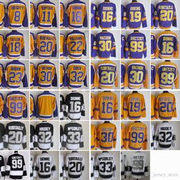 1967-1999 Movie Retro CCM Hockey Jersey Stitched 16MarcelDionne 20LucRobitaille 30RogatienVachon 32JonathanQuick 99WayneGretzky 33McSorley Vintage Jerseys