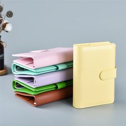 A6 Faux Leather Notebook Binder Bundle 6 Ring Binder 14 Colour Spiral Notepads Without Inside Page Planner Office School Supplies By Air A12