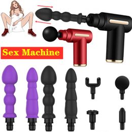 Automatic Adult sexy Toys Fascia Massage Gun Accesories Private Machines Thrusting Vibrator Dildos Penis Female Masturbators