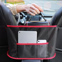 Car Organizer Large Capacity Seat Storage Net Pocket Bag Back Folding Cell Phone Wallet Hanging Auto AccessoriesCar