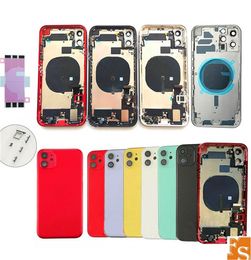 50pcs For iPhone 8 8G 8P 8Plus X XS XR XSMAX 11 12 12 PRO Full Housing Assembly Battery Cover Door Rear with Flex Cable buzzer