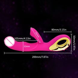 10 Vibration Frequency Double-headed Vibrator G Spot Stimulation Masturbator U1JD