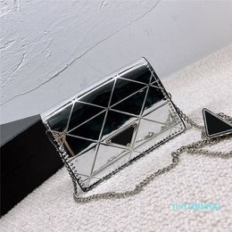 2022-Designer- Women Classic Mirror Surface Shoulder Bags High Quality Patent Leather Women Crossbody Bags Fashion Handbag