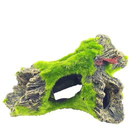 2 Style rium Decorative Resin Fish Play Tree Cave Decoration Mountain View Tank Ornament Y200917