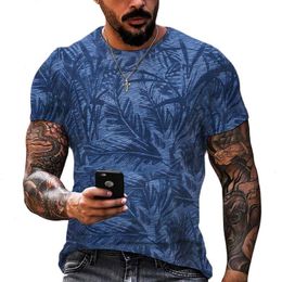 Mens T-shirt Hawaiian Style T Shirts Round Neck Shirt Casual Wear High Quality
