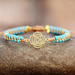 Charm Bracelets Semi Precious Stone Gold Tone Reiki Symbol Yoga Friendship Lover Jewellery BijouxCharm Lars22