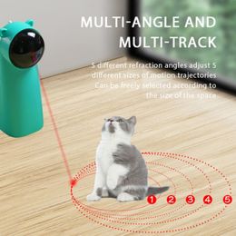 Automatic Cat Toys Pet Teaser Toy Interactive Smart Teasing LED Laser Funny Handheld Mode Electronic USB Charge 220510
