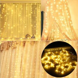 Strings LED 3m Fairy Lights Garland Curtain Lamp Remote Control USB String Wedding Decoration Bedroom Decor Holiday LightingLED